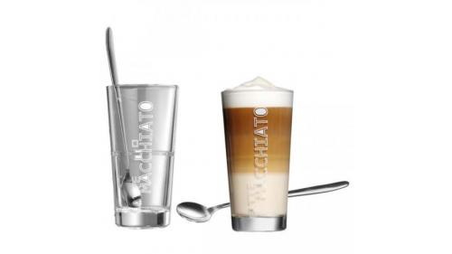 Bild: Kaffeeglas 4x Latte Macchiato mit Löffel